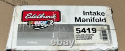 Edelbrock 5419 Three-Deuce 3x2 C-357 Aluminum Intake Manifold Small Block Chevy