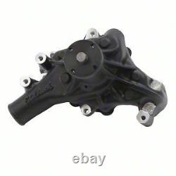 Edelbrock 88113 Long Water Pump for Small-Block Chevy in Black Finish