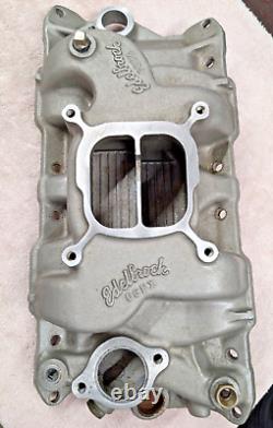 Edelbrock C3BX Aluminum Intake Manifold Small Block Chevy Vintage Rat Rod SBC