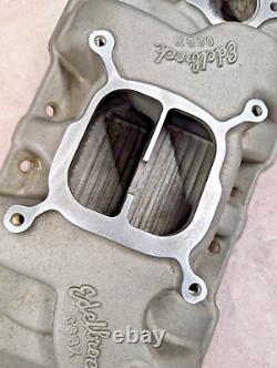 Edelbrock C3BX Aluminum Intake Manifold Small Block Chevy Vintage Rat Rod SBC