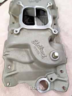 Edelbrock C3BX Aluminum Intake Manifold Small Block Chevy Vintage Rat Rod SBC