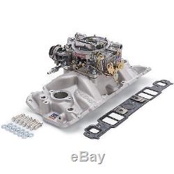 Edelbrock EPS Intake Manifold and 1406 Carburetor Kit Small Block Chevy 1955-86