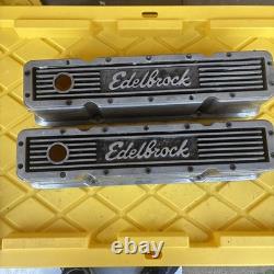 Edelbrock Elite Series TALL Aluminum Valve Covers SBC 350 Small Block Chevy 383