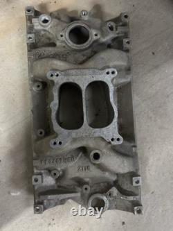 Edelbrock Performer 2116 Intake Manifold Used, Small Block Chevy Compatible