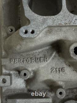 Edelbrock Performer 2116 Intake Manifold Used, Small Block Chevy Compatible