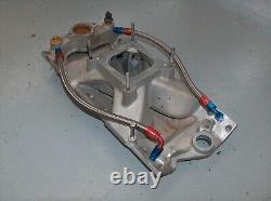 Edelbrock Victor JR Air Gap Intake Manifold Small Block Chevy 2975 BLEM withLines