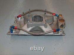 Edelbrock Victor JR Air Gap Intake Manifold Small Block Chevy 2975 BLEM withLines
