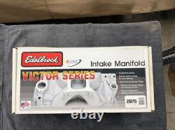 Edelbrock Victor Jr intake manifold for small block Chevy. New in box
