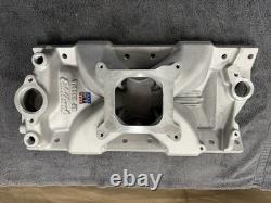 Edelbrock Victor Jr intake manifold for small block Chevy. New in box