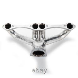 Exhaust Headers For CHEVY SBC SMALL BLOCK V8 HUGGER SHORTY STAINLESS STEEL T304