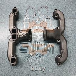 Exhaust Manifolds Rams Horn Style For Small Block Chevy SBC 283 305 327 350 L