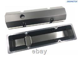 Fabricated Aluminum Valve Cover for Small Block Chevy SBC 350 400 265 283 Black