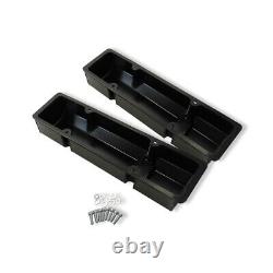 Fabricated Tall Valve Covers & Hole Black Anodized For Small Block Chevy SBC 350