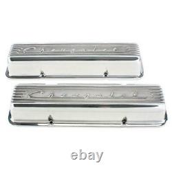 Finned 1960-86 Small Block Chevrolet Valve Covers, Polished
