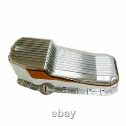 Finned Polished Aluminum Oil Pan Fit 58-79 SBC Chevy Small Block 283 305 327 350