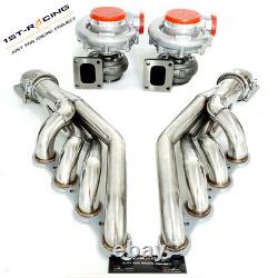 Fit LS1 LS6 LSX GM 4.8L 5.3L 5.7L T4 AR. 80/. 96 Oil Turbo+Manifold+Elbows Adapter