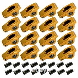 Fits Chevy Small Block 283 350 400 1.6 Ratio 3/8 Aluminum Roller Rocker Arms
