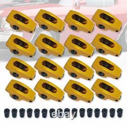 Fits Small Block Chevy SBC 350 Aluminum Roller Rocker Arms Kit 1.6 Ratio 7/16