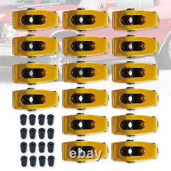 Fits Small Block Chevy SBC 350 Aluminum Roller Rocker Arms Kit 1.6 Ratio 7/16