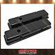 For 1958-86 Chevy SB Small Block Short Black Aluminum Valve Covers Ball Milled