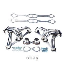 For 283-400 Small Block Chevy Street Rod SBC V8 Stainless Shorty Hugger Headers