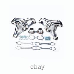 For 283-400 Small Block Chevy Street Rod SBC V8 Stainless Shorty Hugger Headers