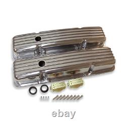 For 58-86 Small Block Chevy Finned Short Valve Covers with 12'' Finned Air Cleaner