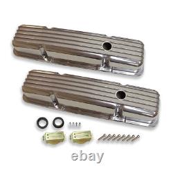 For 58-86 Small Block Chevy Finned Short Valve Covers with 12'' Finned Air Cleaner