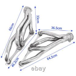 For Chevy 265-400 V8 Small Block SBC Stainless Steel Shorty Manifold Header