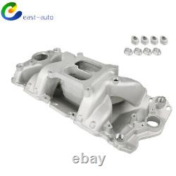 For Chevy 350 1955-1995 Small Block Aluminum Dual Plane Air Gap Intake Manifold