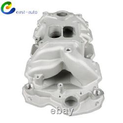 For Chevy 350 1955-1995 Small Block Aluminum Dual Plane Air Gap Intake Manifold