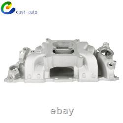 For Chevy 350 1955-1995 Small Block Aluminum Dual Plane Air Gap Intake Manifold