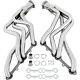 For Chevy GMC Truck Silver Small Block Long Tube Header Set Coated Steel