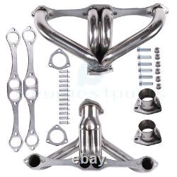 For Chevy Small Block Hugger 262-400 305 Stainless Head Exhaust Manifold Header
