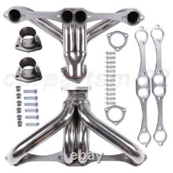 For Chevy Small Block Hugger 262-400 305 Stainless Head Exhaust Manifold Header