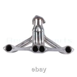 For Chevy Small Block Hugger 262-400 305 Stainless Head Exhaust Manifold Header