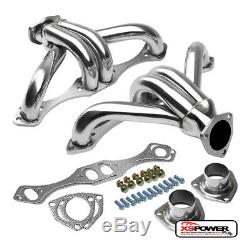 For Chevy Small Block Hugger Shorty Stainless Steel Header 327-350