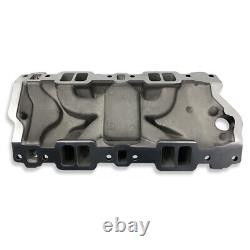 For Chevy Small Block SBC 265 350 400 V8 56-86 Black Dual Plane Intake Manifold