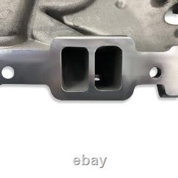 For Chevy Small Block SBC 265 350 400 V8 56-86 Black Dual Plane Intake Manifold