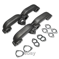 For Chevy Small Block SBC 283 305 327 350 400 Raw Ram Horn Exhaust Manifolds