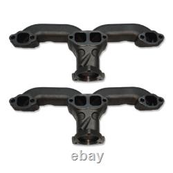 For Chevy Small Block SBC 283 305 327 350 400 Raw Ram Horn Exhaust Manifolds
