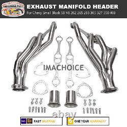 For Chevy Small Block SB V8 262 265 283 305 327 350 400 Exhaust Manifold Header