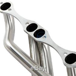 For Chevy Small Block V8 350 283-400 Stainless Exhaust Manifold Long Tube Header