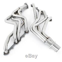 For Chevy Truck Header Set Sliver Stainless Steel Chevy GMC Small Block