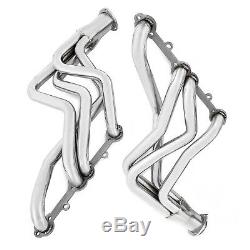 For Chevy Truck Header Set Sliver Stainless Steel Chevy GMC Small Block