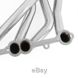 For Chevy Truck Header Set Sliver Stainless Steel Chevy GMC Small Block