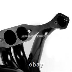 For Chevy/gmc Small Block 305-454 V8 Black Steel Hugger Header/exhaust Manifold