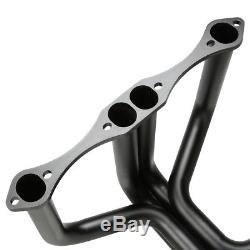 For Ford Sbc Hi-boy Street/hot Rod Chevy Small Block Coated Steel Header Exhaust