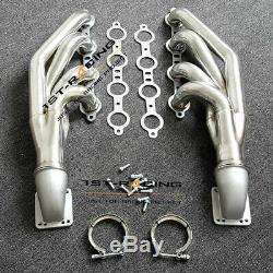For GM LS1 LS6 LSX V8 Exhaust Header Manifold+Elbow Adapter VBand 3.0 To T3T4