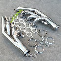 For LS1 LS6 LSX GM V8 Chevy Up &Forward Turbo Exhaust Header Manifold Stainless